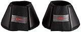 Kerbl Hufglocken Protecto (Größe Full, Farbe schwarz, Innenfutter aus Kautschuk, stabiler doppelter Klettverschluss) 320136