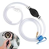 Herbst Benzinpumpe, 8 mm Umfüllpumpe mit 2 m Schlauch Universal Tragbare Handpumpe Benzin Vakuumpumpe Notpumpe Hand Siphonpumpe für Auto/Boot/Kart/Motorrad zum Benzin Diesel Kraftstoffe Wasser