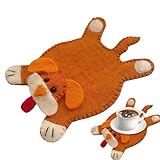 Absorbierende Getränkematte, Filzuntersetzer für Tiere, weicher Cartoon-Becherhalter, wiederverwendbar, feuchtigkeitsabsorbierend, multifunktionales Geschirr