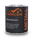 CAIRCON Metallschutzlack 3in1 Rostschutzfarbe für Metall – Grundierung, Rostschutz & Lack – Rot 750ml