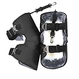 Wasserdichte Oxford Motorrad-Knieschützer, Thermo-Knie-Beinschützer, dickes Kunstfell, Plüschfutter, Kniebandage, winddicht, isoliert, Beinwärmer, verstellbare Kniestütze für Winter, Motorräder,