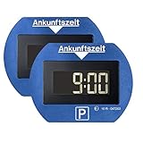 2x Park Lite elektronische Parkscheibe digitale Parkuhr blau mit offizieller Zulassung - 2 Stück Set