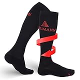 NEUMANN® Kompressionsstrümpfe Premium Jacquard - Für Kompression und Stabilität beim Laufen, Sport, Arbeiten & mehr - Mehr Leistung und schnellere Erholung (Gr. 43-46, 20-30mmHg)