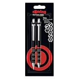 rOtring Tikky Set aus Feinminenstift und Kugelschreiber | Bleistift mit HB-Mine, 0,7 mm | Schreibgerät mit mittelgroßer Spitze | Schaft in Schwarz | Leicht mit gummierter Griffzone