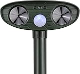 Garten Katzenschreck Wasserdicht Katzenschreck Ultraschall mit Bewegungsmelder und Blinkleuchten Tier Solar Maulwurfschreck für Gartenschreck