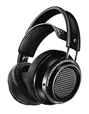 PHILIPS Fidelio X2 Over Ear Hochauflösende Kabelgebundene Kopfhörer, Akustisches Offenes Design, 50mm Neodym LMC Treiber, Deluxe Velours-Memory-Schaum-Ohrpolster - Schwarz