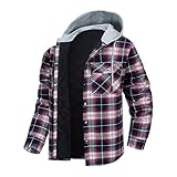 Generisch Herren Hoodie Fleecejacke Leicht, Anti-Pilling, Übergangsjacke mit Reißverschluss Winter Thermohemd Wintermantel Mens Jacket Warme Sweatshirt mit Zip Wandern