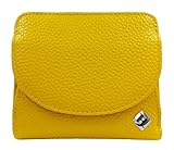 Kleines Portmonee Damen, Reise Geldbörse, viele Fächer, Leder gelb, RFID Blocker, Münzfach groß | Wiener Schachtel, Portemonnaie Geldbeutel Brieftasche Damengeldbörse Damenportemonnaie Damengeldbeutel