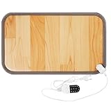 Druuzyl Fußwärmer Heizmatte 30x50 cm Heizteppich für Füße mit einstellbarer Temperatur & Antirutsch-Rücken - Beheizte Bodenmatte für Büro, Zuhause, Haushalt - Fuß-Heizkissen für Fussboden