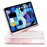 NUWONAYA Drehbare Tastaturhülle für iPad 11 (A16)/iPad 10/iPad Air 11 Zoll (M3/M2)/Pro 11/Air 5th/Air 4. Generation, Multi-Touch-Trackpad, Hintergrundbeleuchtung, Tastaturabdeckung mit Stifthalter
