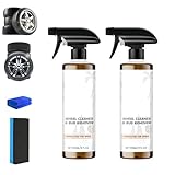 Leistungsstarker Felgen- und Reifenreiniger-Spray, 120 ml Bremsenreiniger, Reifenglanzspray und Felgenreiniger, Reifengummireiniger für verschiedene Fahrzeugtypen. (2STÜCK)