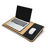 ergomi Laptopkissen Schoß | Homeoffice Kissentablett mit Kissen | Laptoptisch fürs Bett/Couch/Sofa | Laptopunterlage für max. 17 Zoll Notebook, Tablet | 30.5 x 57 x 4.5 cm