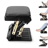 MYOYAY Fußstütze unter dem Schreibtisch einstellbar 4 Höhe Fuß Hocker mit abnehmbaren weichen Fußstütze Pad, Ergonomisches Design für Rücken, Knie, Fuß Schmerzen Relief Flugzeug Fußstütze