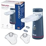 Beurer IH 49 Inhalator, tragbares Inhalationsgerät für Kinder und Erwachsene, bei Erkältung, Asthma und anderen Atemwegserkrankungen, wiederaufladbarer Akku, besonders leise