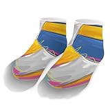 GIOKQB Volleyball Sneaker Socken 5 Paar Sportsocken Laufsocken Kurz Halbsocken Für Herren Damen
