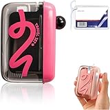 Tragbarer Zahnseidespender, Reise-Zahnseide-Plektren-Etui, One-Touch-automatischer Auswurf mit transparenter Abdeckung, kompaktes Etui für 15–16 nachfüllbare Zahnseide für Reisen und Zuhause (schwarz