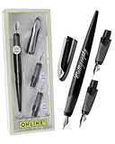 Online Air Kalligraphie Set – Ostergeschenk Mädchen I Schwarzer Schönschreibfüller mit Kombipatrone & 3 Federn (0,8/1,4/1,8mm) I Kalligraphie Füller Geschenkset mit Standard-Tintenpatronen & Konverter