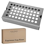 YOLOYO Kaffee-Espressotassen-Aufsteher, Kaffee-Abtropfschale, Espressotassen-Erhöhung, Halter mit Premium-Edelstahl für Espressomaschinen, Höhe 50 mm