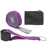 QSTNXB Yoga-Gurt, Baumwollgürtel, weich, langlebig, klein, leicht zu tragen, Stretch-Gurt, EIN-Wort-Pferdetrainer, Tanz-Zuggurt, Physiotherapie-Gurt, für Yoga und Pilates(Lila)
