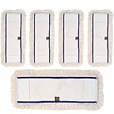 Profi Wischbezug aus Baumwolle | 50cm Breite | 5er-Pack | für alle Bodenarten und Bodenwischer | Ersatzbezug zur Schmutzaufnahme mittels Wischmopp