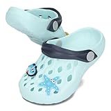 BeKiddy Unisex Kinder Eva Clogs mit Schuhanstecker Leichte Gartenschuhe Jungen Mädchen 24-34 EU (Hellblau, EU Schuhgrößensystem, Kleinkind, Numerisch (von/bis), M, 28, 29)