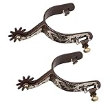 Western-Sporen, 2 Stück, Vintage-Sporn für Herren, Rostfrei, Western-Cowboy-Sporen, Exquisite Pferdesporen mit Drehbarem Zahnrad für Männer und Frauen