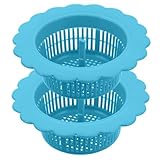 CONGARTENO 2 Stück Teiliges Abflusssieb mit Griff Kunststoff Spülenfilterkorb für Küche und Bad Hochdichtes Maschensieb gegen Haare und Schmutz Praktischer Abflussstopper für Wohnmobil und