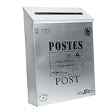 HONITANO Retro Wandbriefkasten aus Robustem Eisen Wetterfester Outdoor Briefkasten im Vintage Stil Dekorative Wandmontage für Haus Büro und Garten Einfache Installation ohne Schloss