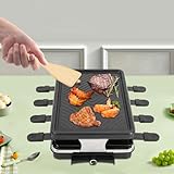 Tragbarer Elektrogrill BBQ Grill Elektrogriller für Grillabende Partys Terrassen Restaurants Schwarz 41.5 * 25.5 * 12.5cm 1300W