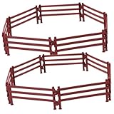 Kisangel 30 Stück Teiliges Miniatur Kunststoff Gartenzaun Brauner Mini Zaun für Miniaturgärten DIY Landschaftsdekoration Realistische Beetumrandung für Pflanzgefäße Sukkulenten und