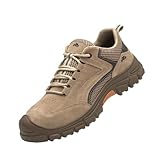 JHYUUKAU Sicherheitsstiefel Herren Wasserdicht Stahlkappe Arbeitsschuhe Knöchelhoch Leder Sicherheitsschuhe Schwarz Leicht,Khaki,39 EU