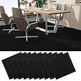 GBACHOOSE 30 Stück Teppichfliesen 30x30 cm, Teppichfliesen Selbstklebend, Teppichboden, Teppich Fliesen, Teppichfliesen Selbstliegend für Büro, Wohnzimmer, Balkon (Schwarz)