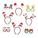 TOPBATHY 1 Satz Weihnachtsbrillen-stirnband Rave-accessoires Weihnachten Rentiergeweih Stirnband Cartoon-weihnachten Weihnachtskopfschmuck Lustige Weihnachtsbrille Haarreifen Vlies