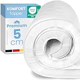 ELONEO Komfortschaum Matratzen Topper 80x200cm mit 5 cm Höhe, atmungsaktiver Matratzentopper, Matratzenauflage, Mattress Topper für Bett und Boxspringbett