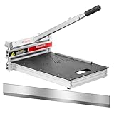 Laminatbodenschneider, 33 cm, mit Ersatzklinge, schneidet Laminat, Hartholz, Vinyl-Planken, LVT, LVP, SPC, WPC, VCT, Abstellgleis, verstellbarer Winkelschnitt, bis zu 17 mm dick, langlebige