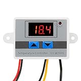 Digitaler Thermostat, 220V, Temperaturregler, Steuerung von Kühlung und Heizung Thermostatschalter mit Fühler, –50 °C bis 110 ℃