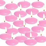 20 Stück Schwimmkerzen Dekorative Schwimmkerzen Weiss Unparfümierte Schwimmkerzen Floating Candles für Hochzeit Pool Valentinstag Weihnachten Deko (Rosa)