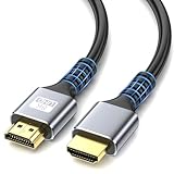 looyotul 8k Hdmi Kabel 1m Ultra High Speed HDMI 2.1 Kabel 4K@120Hz 8K@60Hz 48gbps Gold überzogener Stecker 3D eARC Ethernet HDMI Kabel für HDTV Monitor Laptop Roku TV Xbox PS4/PS5 (Silber)