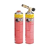 ROTHENBERGER Industrial Lötset inklusive 2 x Multigaskartusche 600 ml | Arbeitstemperatur 600°C | Arbeitszeit: ca. 2,5 h bei einer Gaskartusche | Weichlöten | Aufheizen, Auftauen & Schmelzen