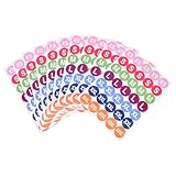 Healvian Bunte Selbstklebende Größenetiketten für Kleidung 350 Stück Runde Aufkleber In 7 Größen XS Xxxl für T Shirts Pullover und Einzelhandel
