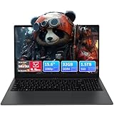 Pryloxen Gaming Laptop, 32GB DDR4 RAM 1.5TB SSD, Octa-Core 5825U CPU(4.5 GHz) 15.6 Zoll Full HD Notebook, Fingerprint Reader, Privacy Shutter, Mini HDMI, USB-C, Webcam, Student/Business Laptop