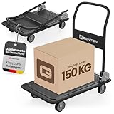 Rollwagen klappbar 150 kg – Transportwagen Plattformwagen Sackkarre mit 360° Rollen & Antirutschfläche – Faltbarer Transportroller für Umzug, Werkstatt, Lager & Haushalt