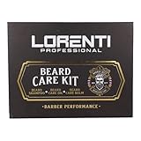 LORENTI TOKYO & SEOUL Argan Barber Bartpflege und Styling Set | Beard Care Kit - Bartpflege Set inkl. Bartöl, Bartshampoo & Bart Balm | Geschenkidee für Männer | Beard Care & Styling Set