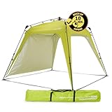 Lumaland Outdoor Pavillon 2,5 x 2,5m | Wasserdicht & UV-Schutz | Gartenzelt inkl. 1x Seitenteil & Tasche & Heringe | Robuster Camping & Partyzelt | Pop Up Zelt Aufbau in 2 Minuten [Grün]