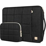 DOMISO 17 Zoll Laptop Tasche Wasserabweisend Tablet Hülle Sleeve Notebook Schutzhülle für 17-17.3' Laptop/Dell/Lenovo/Acer/HP/MSI, Schwarz