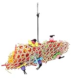 HEEPDD Vogel Hängendes Kauspielzeug, Einfach zu Installierende Papageien Bambuspapierspielzeug für Vögel für Papageien
