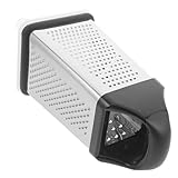 TOYANDONA Edelstahl Vierkantreibe Küchenreibe Gemüseschneider mit Rutschfestem Griff Langlebig Robust zum Schneiden und Raspeln von Karotten Gurken Kartoffeln