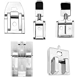 5 Stück Reißverschluss-Nähfuß aus Edelstahl und Kunststoff - Multifunktional für Brother, Singer, Janome Haushaltsnähmaschinen, Unsichtbare Reißverschlussverarbeitung