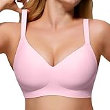 Nahtloser leichter Damen-BH, große Brust, Minimizer mit seitlicher Unterstützung, V-Ausschnitt, nahtloser Push-Up-Bralette, Übergröße, bequem, weich, ohne Bügel, Sommer-BHs, volle Abdeckung