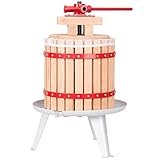 tectake® Saftpresse manuell, Obstpresse, mechanische Presse, Entsafter für Obst und Gemüse, mit Pressnetz, Juicer, Handpresse, Beerenpresse, Fruchtpresse, Apfelpresse - 12 Liter Fassungsvermögen